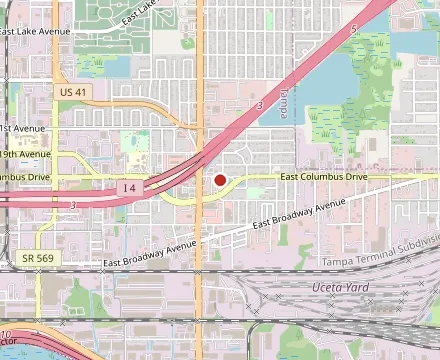 Map showing Brocato's Sandwich Shop