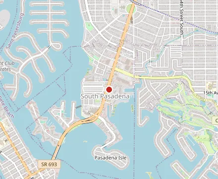 Map showing Ted Peters Famous Smoked Fish