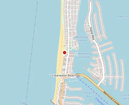 Map showing Frenchy's Rockaway Grill