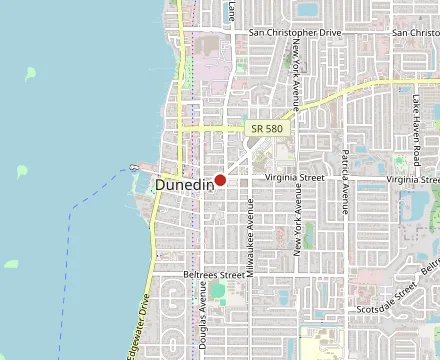 Map showing The Dunedin Smokehouse