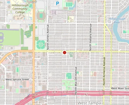Map showing La Teresita Cafe