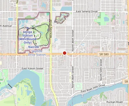 Map showing Mel's Hot Dogs