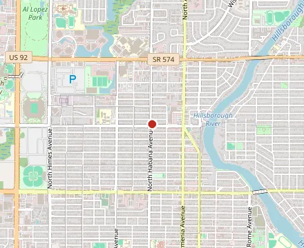 Map showing Arco Iris Cafe