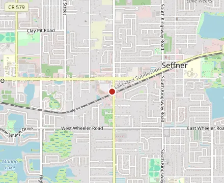 Map showing Kojak's House of Ribs