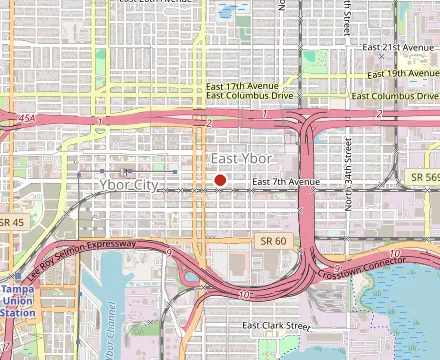Map showing Al's Finger Licking Good Bar-B-Que