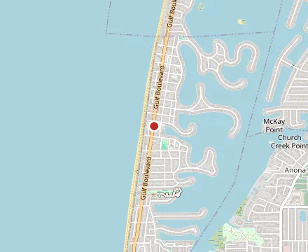 Map showing Guppys on the Beach