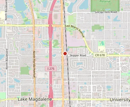 Map showing Skipper's Smokehouse